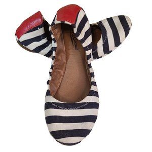 Lucky Brand Womens Navy Striped Ballet Slippers Size 8M